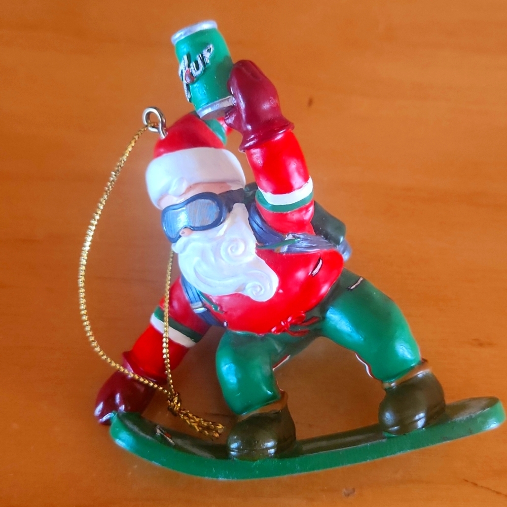 Make 7up yours Santa ornament